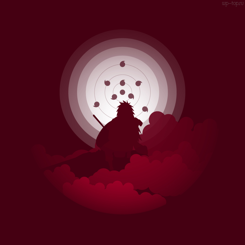 2932x2932 аниме, Наруто, Naruto, Мадара Учиха, Madara Uchiha, красный, бардовый, Риннеган обои