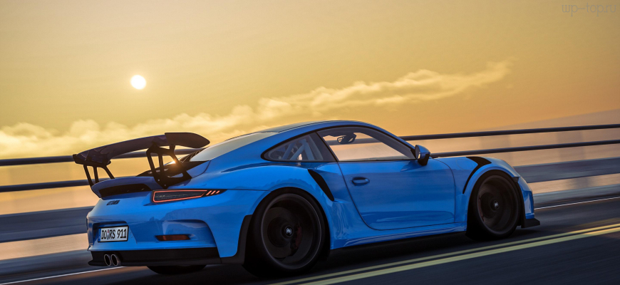 2560x1440 авто, машина, car, Porsche, 911, Порше, синий, в движении, для мобильного, вид сбоку обои