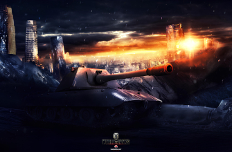 7680x4320 World of Tanks, WoT, танк, видеоигра, огонь, пепел, небоскребы, серый, оранжевый, черный обои