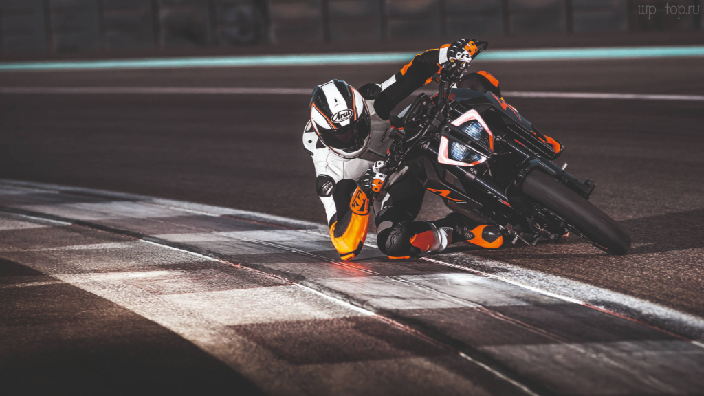 3840x2160 мото, байк, KTM, в движении, гонка, асфальт обои