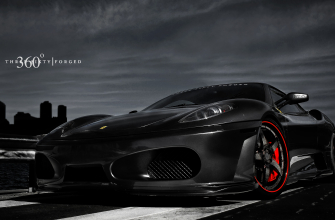 3872x2200 машина, авто, car, Ferrari, Феррари, черный, вид спереди обои