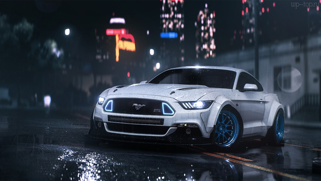 3840x2160 Need for Speed, Payback, NFS, видеоигра, авто, машина, car, Ford, Mustang, Форд, Мустанг, белый обои