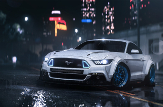 3840x2160 Need for Speed, Payback, NFS, видеоигра, авто, машина, car, Ford, Mustang, Форд, Мустанг, белый обои