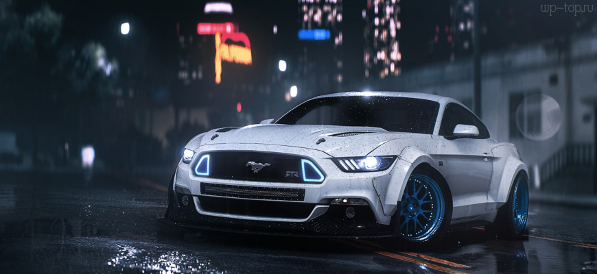 3840x2160 Need for Speed, Payback, NFS, видеоигра, авто, машина, car, Ford, Mustang, Форд, Мустанг, белый обои